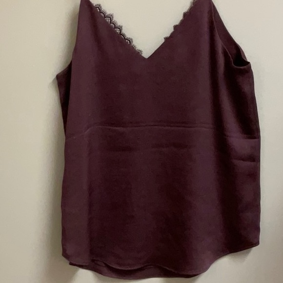 NWT Express women’s plum colored spaghetti strap sleeveless blouse, Size S - Picture 3 of 8